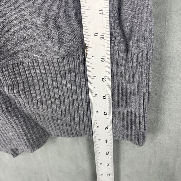 Patagonia Cardigan Sweater Womens Small Gray Lambswool Button Up Hooded Knit - Picture 10 of 11